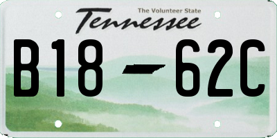 TN license plate B1862C