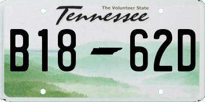 TN license plate B1862D