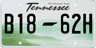 TN license plate B1862H