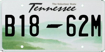 TN license plate B1862M