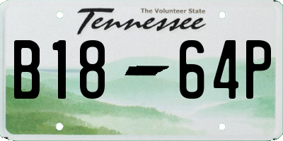 TN license plate B1864P