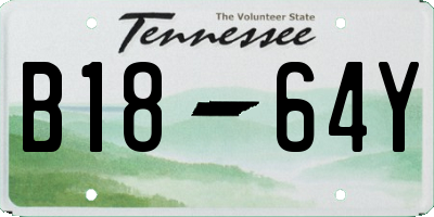 TN license plate B1864Y