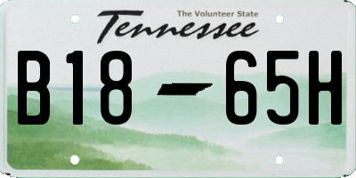 TN license plate B1865H