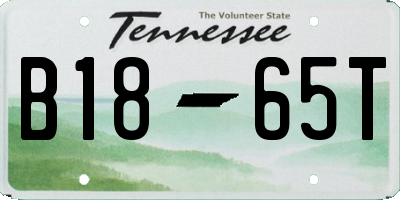 TN license plate B1865T