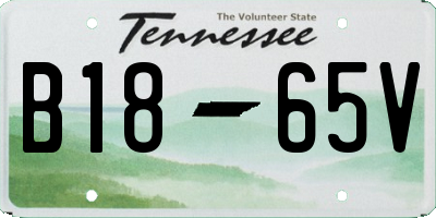 TN license plate B1865V