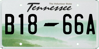 TN license plate B1866A