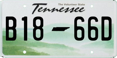 TN license plate B1866D