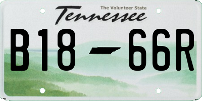 TN license plate B1866R