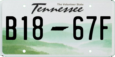 TN license plate B1867F