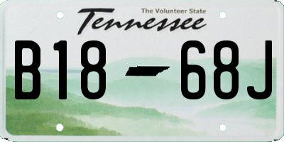 TN license plate B1868J