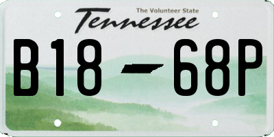 TN license plate B1868P