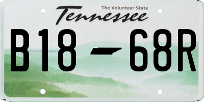 TN license plate B1868R