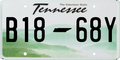 TN license plate B1868Y