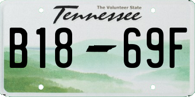 TN license plate B1869F