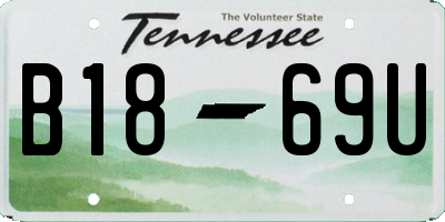 TN license plate B1869U