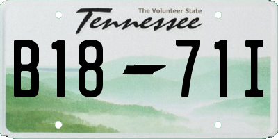TN license plate B1871I