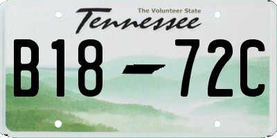 TN license plate B1872C