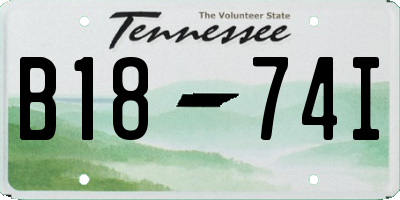 TN license plate B1874I