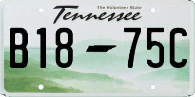 TN license plate B1875C