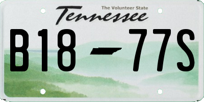 TN license plate B1877S