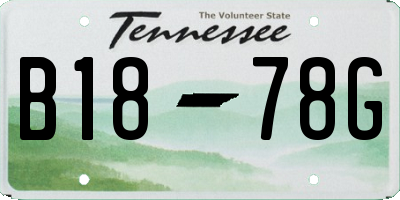 TN license plate B1878G