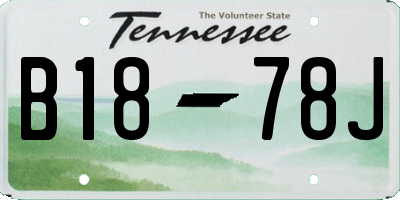 TN license plate B1878J