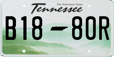 TN license plate B1880R