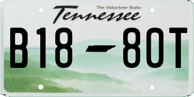 TN license plate B1880T