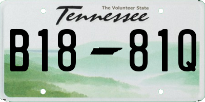 TN license plate B1881Q