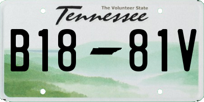 TN license plate B1881V