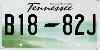 TN license plate B1882J