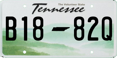 TN license plate B1882Q