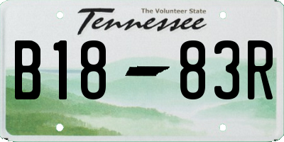 TN license plate B1883R