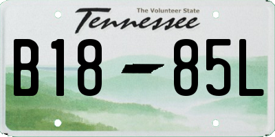 TN license plate B1885L