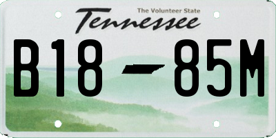 TN license plate B1885M