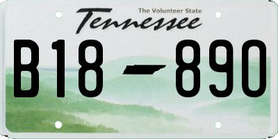 TN license plate B1889O