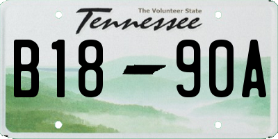 TN license plate B1890A