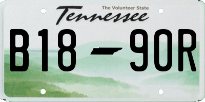 TN license plate B1890R