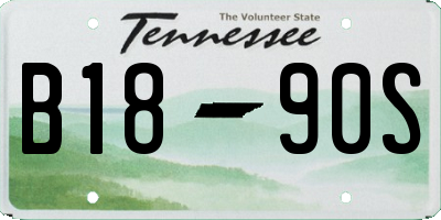 TN license plate B1890S
