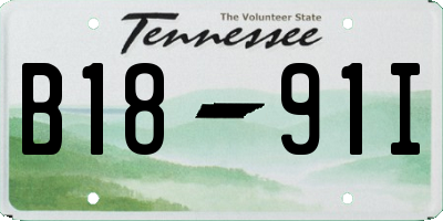 TN license plate B1891I