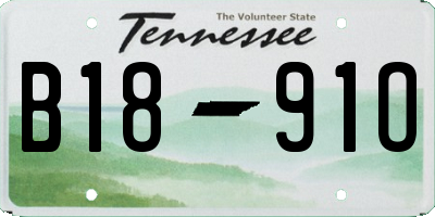 TN license plate B1891O