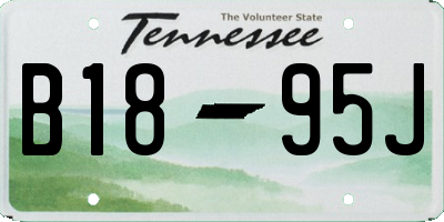 TN license plate B1895J