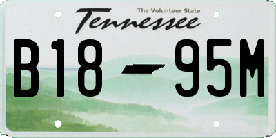 TN license plate B1895M