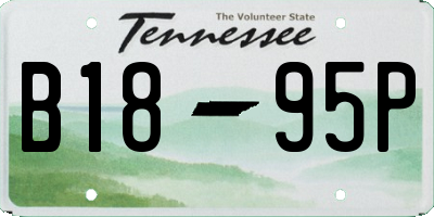 TN license plate B1895P