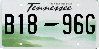 TN license plate B1896G