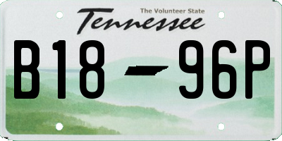TN license plate B1896P