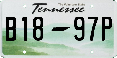 TN license plate B1897P