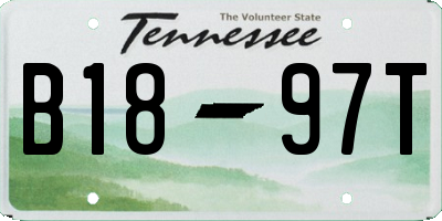 TN license plate B1897T