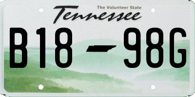 TN license plate B1898G