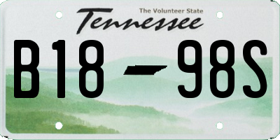 TN license plate B1898S